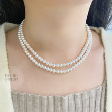 Load image into Gallery viewer, Twin Layer Pearl Choker Necklace