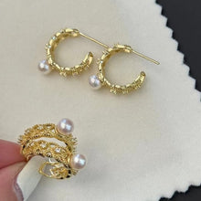 Load image into Gallery viewer, Lace Akoya Pearl Earrings