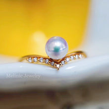 Load image into Gallery viewer, Victoria Diamond Akoya Ring