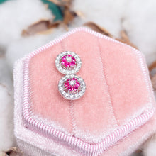 Load image into Gallery viewer, 紅寶石櫻花款鑽石耳環