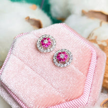 Load image into Gallery viewer, 紅寶石櫻花款鑽石耳環