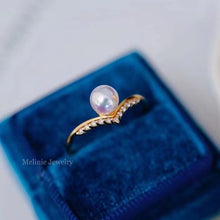 Load image into Gallery viewer, Victoria Diamond Akoya Ring