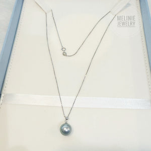Grey Tahitian Pearl Adjustable 18K Y Chain AS0142