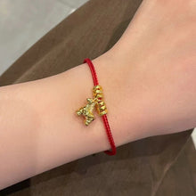 Load image into Gallery viewer, Year of The Horse 18K Gold Red String Bracelet RS0564