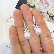Load image into Gallery viewer, Ribbon Queen Akoya Pearl Diamond Earrings AS0526