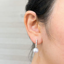 Load image into Gallery viewer, Soleil Baroque Australian Pearl Lab-Grown Diamond 18K Gold Earrings AS0621