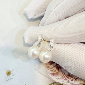 Marquise Diamond Akoya 18K Earrings AS0466