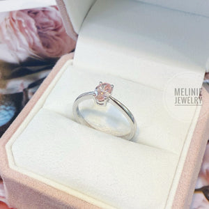 Cherry Blossom Pink Lab Grown Diamond 18K Gold Ring A0593