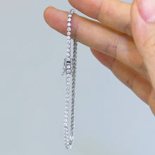 Load image into Gallery viewer, Three-Prong Setting Lab Grown Diamond Tennis Bracelet 18K Gold AS0671
