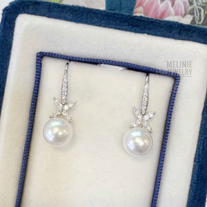 Ribbon Queen Akoya Pearl Diamond Earrings AS0526