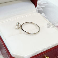 Load image into Gallery viewer, Pillow Lumiere Cushion Cut Lab Grown Diamond 18K White Gold Ring AS0588