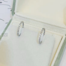 Load image into Gallery viewer, Two-Sided Eternity Diamond Hoops GE0123