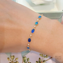 Load image into Gallery viewer, Lumina Opal Gemstones with Diamonds 18K Gold Bracelet GB0102