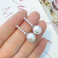Load image into Gallery viewer, Soleil Baroque Australian Pearl Lab-Grown Diamond 18K Gold Earrings AS0621