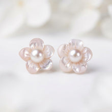 Load image into Gallery viewer, Pink Mother of Pearl Sakura Earrings Jacket AS0709