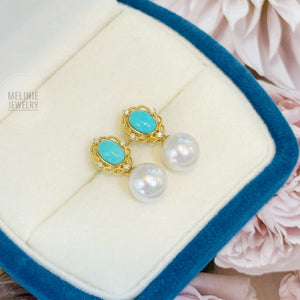 Two-Way Lace Lumen Duo Akoya Earrings AS0558