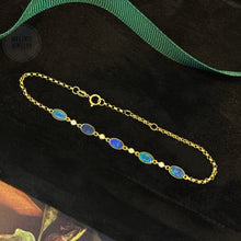 Load image into Gallery viewer, Lumina Opal Gemstones with Diamonds 18K Gold Bracelet GB0102