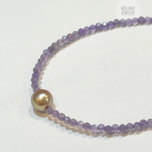 Load image into Gallery viewer, Amethyst Freshwater Pearl Solitaire Bracelet MB0037