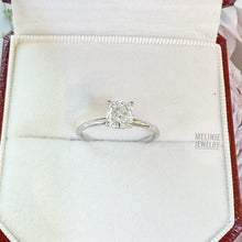Load image into Gallery viewer, Pillow Lumiere Cushion Cut Lab Grown Diamond 18K White Gold Ring AS0588