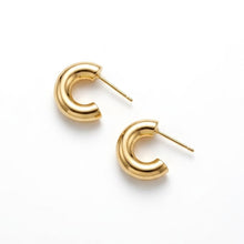 Load image into Gallery viewer, Donut 18K Gold Earrings GE0175