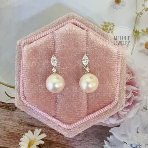 Marquise Diamond Akoya 18K Earrings AS0466