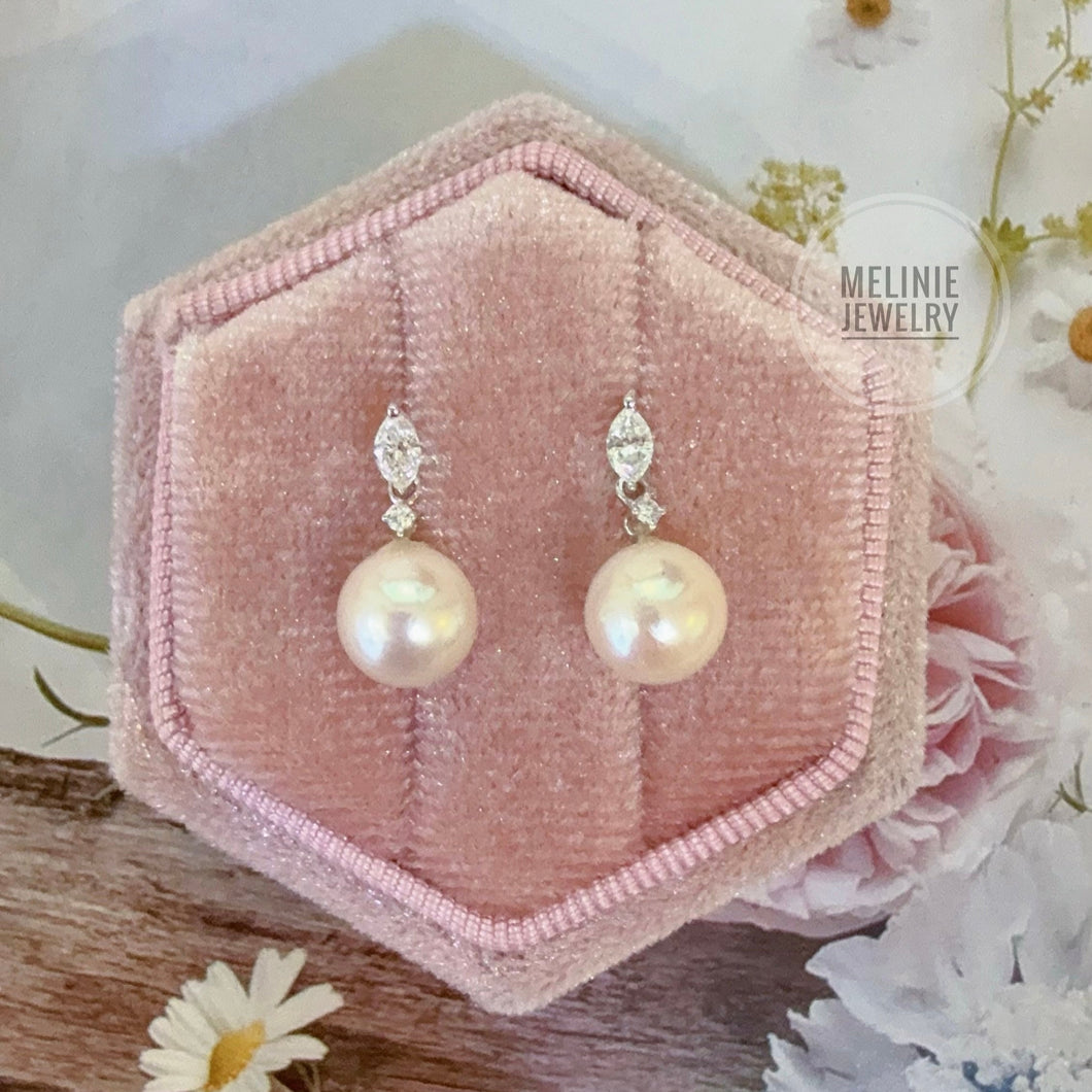 Marquise Diamond Akoya 18K Earrings AS0466