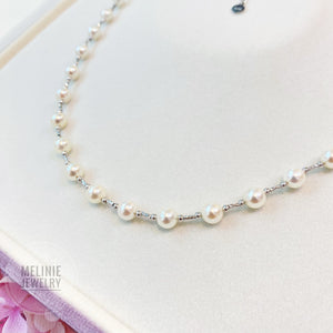 All Starry Akoya Pearl 18K Gold Necklace MN0012