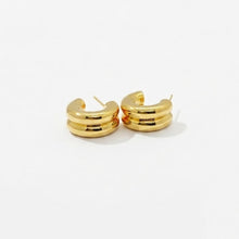 Load image into Gallery viewer, Donut 18K Gold Earrings GE0175