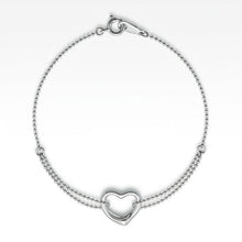 Load image into Gallery viewer, Love Heart 18K White Gold Bracelet GB0120