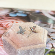 Load image into Gallery viewer, Marilyn Butterfly Diamond 10K Gold Earrings