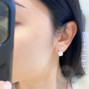 Princess Diana Setting Akoya 18K Earstuds AS0446