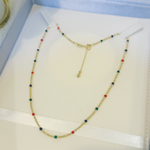 Load image into Gallery viewer, Maya Rainbow Enamel 18K Gold Palette Necklace GN0153
