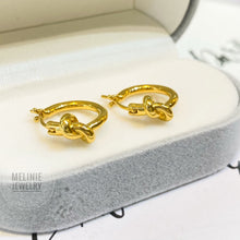 Load image into Gallery viewer, SHINE Knot Earrings in 18K Yellow Gold