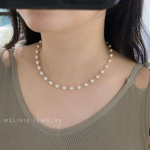 All Starry Akoya Pearl 18K Gold Necklace MN0012