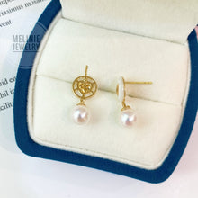 Load image into Gallery viewer, Forever Heart Mother of Pearl Akoya Earrings AS0482