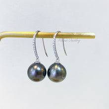 Load image into Gallery viewer, Cyra Diamond Tahitian Pearls Earrings