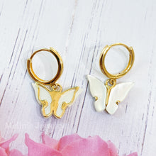 Load image into Gallery viewer, Dianne Mother of Pearl Butterfly 18K Earrings