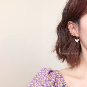 Dianne Mother of Pearl Butterfly 18K Earrings