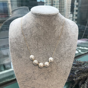 melinie jewelry akoya pearl 18k gold necklace 美億年珠寶 珍珠 花珠 18K金頸鏈
