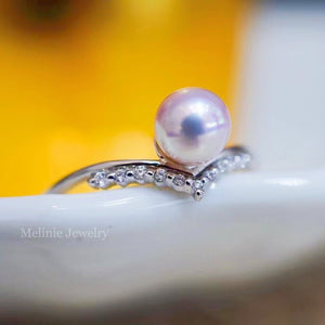Victoria Diamond Akoya Ring