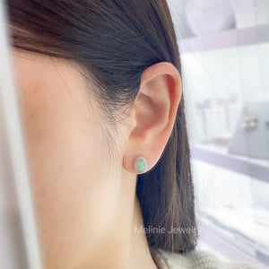 Two-Way Opal Gemstone Akoya 18K Gold Earrings