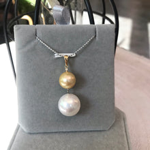 Load image into Gallery viewer, melinie jewelry south sea pearls 18k gold pendant 美億年珠寶 南洋金珠 澳洲白珠 18K金吊墜 頸鏈項鍊