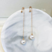 Load image into Gallery viewer, Adjustable Mermaid Earrings in Akoya Pearls