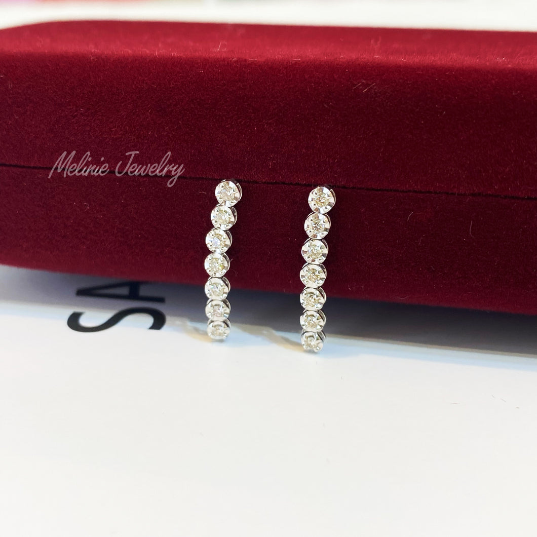 Long Tail Diamond 18K Gold Earrings