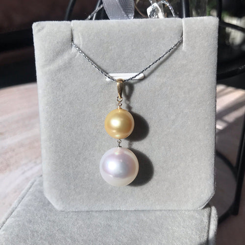 melinie jewelry south sea pearls 18k gold pendant 美億年珠寶 南洋金珠 澳洲白珠 18K金吊墜 頸鏈項鍊
