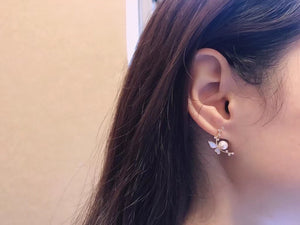 Athena 耳環 鑲嵌鑽石18K金