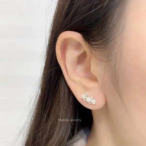 Tri-O Baby Akoya Pearl Diamond Earrings