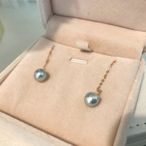 美億年珠寶 18K金耳環 鑽石 akoya 珍珠 melinie jewelry diamond earrings