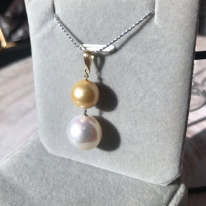melinie jewelry south sea pearls 18k gold pendant 美億年珠寶 南洋金珠 澳洲白珠 18K金吊墜 頸鏈項鍊