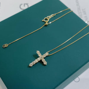 Diamond Cross 18K Necklace Set